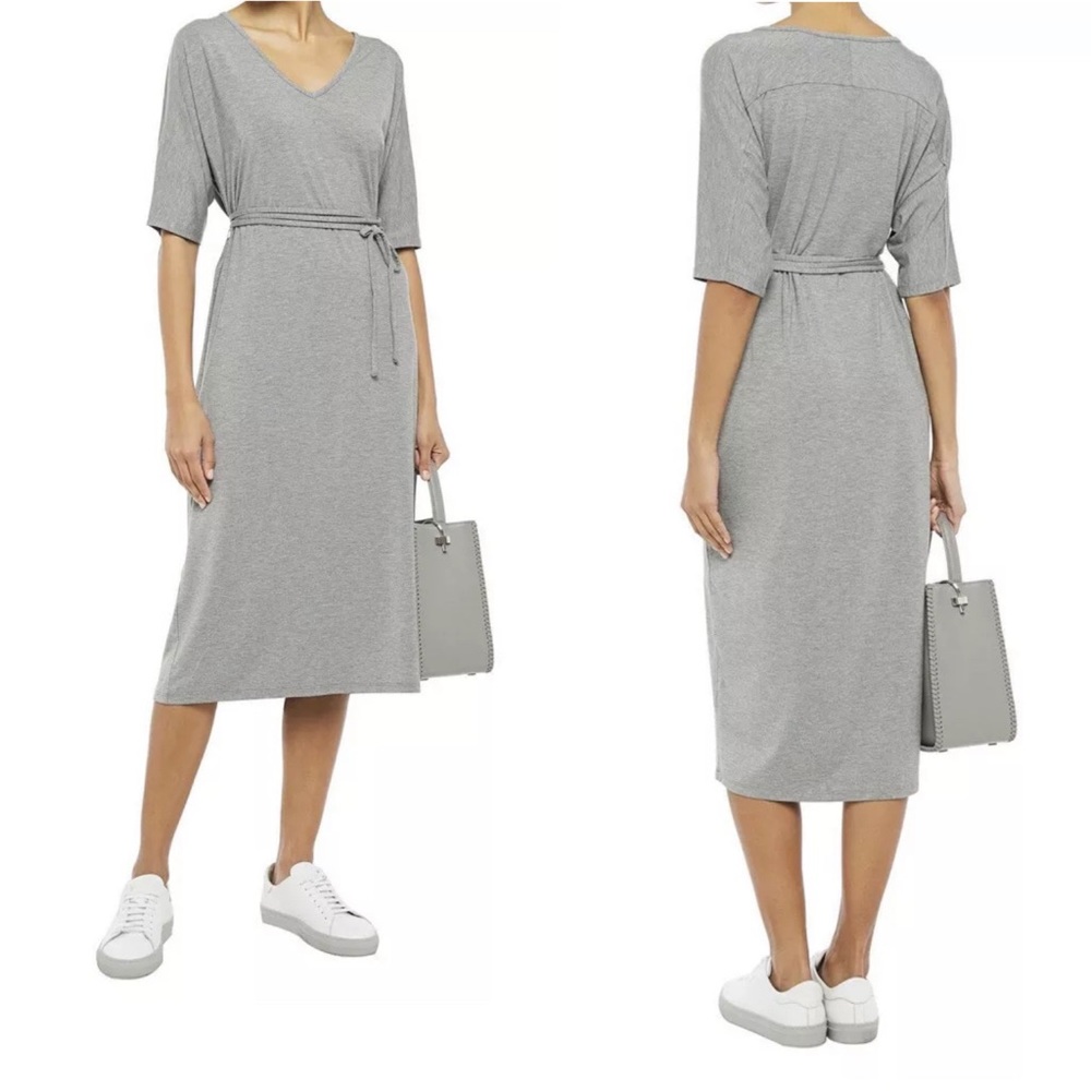 Vince Women’s Heather Gray Jersey Midi Dress